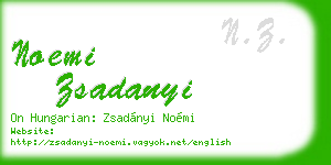 noemi zsadanyi business card